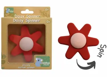 Silicone Daisy Red Spinner
