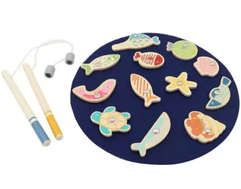 Magnetic Wooden Fishing Game