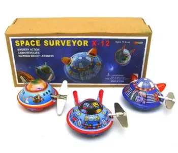 Tin Toy UFOs Set of Three