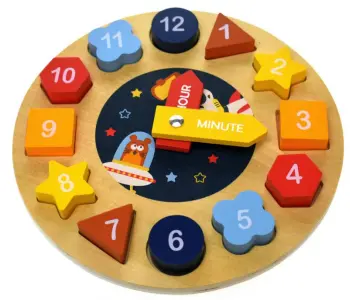 Wooden Clock Puzzle Space