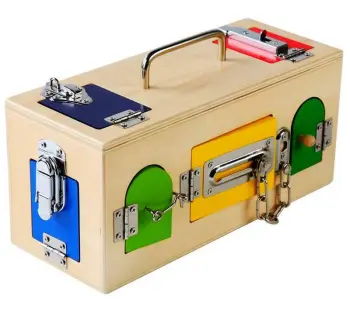 Wooden Lock Activity Box