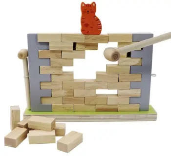 Balance Kitty on the Blocks