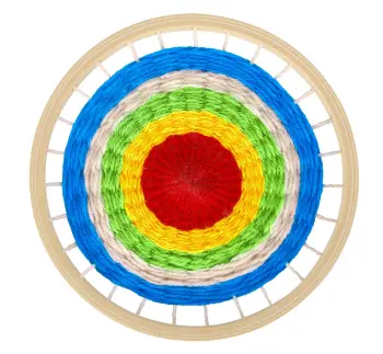 Round Wooden Weaving Frame