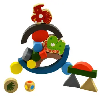 Wooden Balancing Dinosaur Game