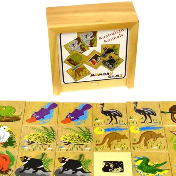 Australian Animals Wooden Memory Game