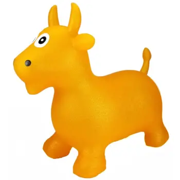 Bouncy Ride On Gold Glitter Cow