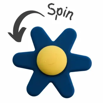 Silicone Daisy Blue Spinner