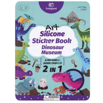 Silicone Sticker Book Dinosaurs