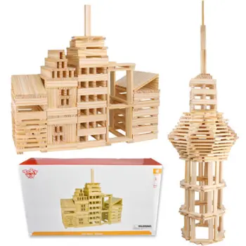 Wooden Building Planks 250 Pieces