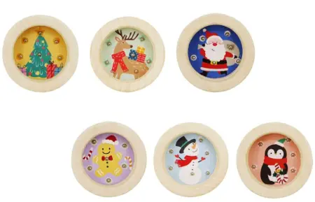 Christmas Maze Ball Game Set of Six