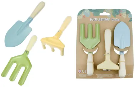 Kids Garden Tool Set Blue 3pcs