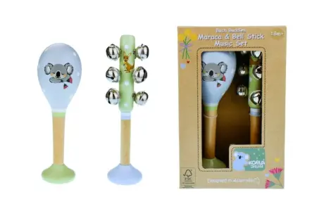 Australian Animals Maraca and Bell Stick Set