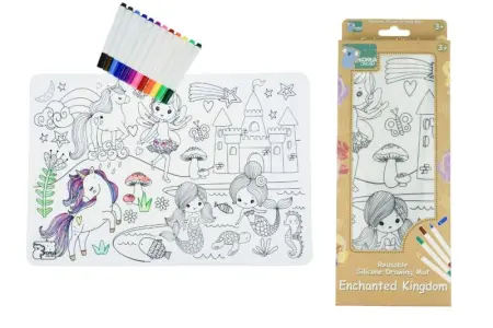 Reusable Enchanted Kingdom Colouring Mat