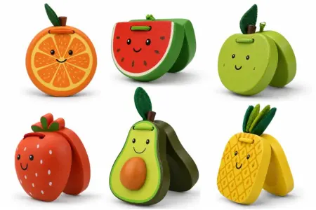 Wooden Fruit Castanets Set of Six