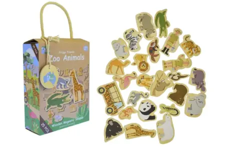 Fridge Magnets Zoo Animals Set 25 Piece