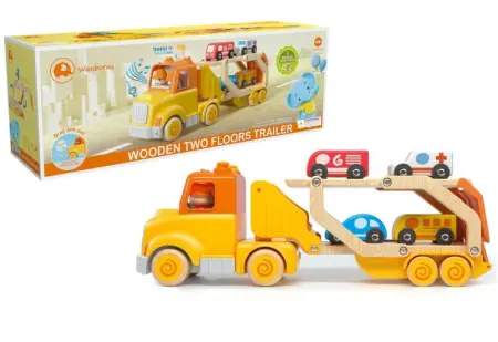 Light Sound Wood and Plastic Car Carrier