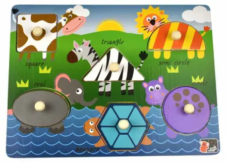 Animal Shape Peg Puzzle Two In One