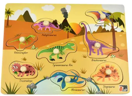 Dinosaur Peg Puzzle Two In One