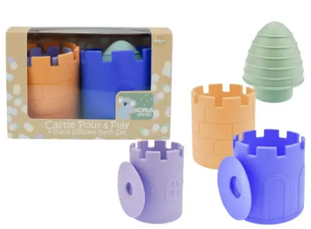 Silicone Castle Bath Set 4 Piece