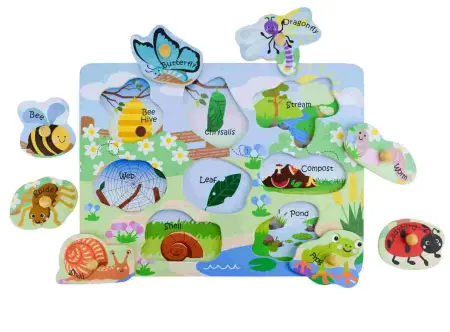 Insects And Habitats Peg Puzzle