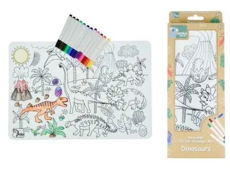 Reusable Dinosaur Colouring Mat