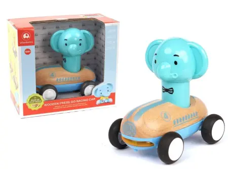 Light Sound Wood and Plastic Press Go Elephant