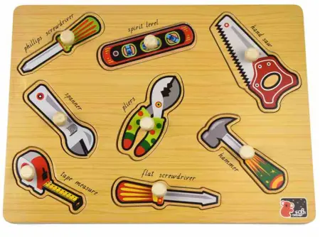 Tools Peg Puzzle Two In One