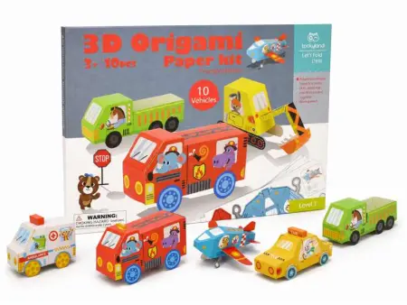 3D Origami Vehicles Paper Kit