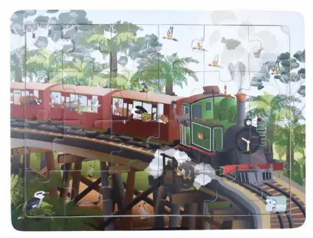 Australian Animals Train 24 Piece Jigsaw Puzzle