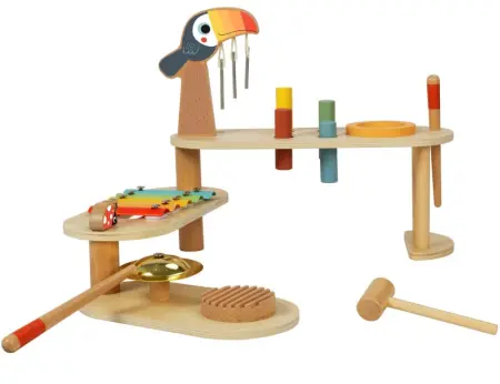 Folding Music Activity Bench
