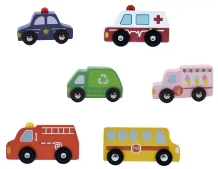 Wooden Vehicles Set of Six