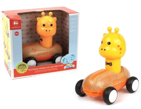 Light Sound Wood and Plastic Press Go Giraffe