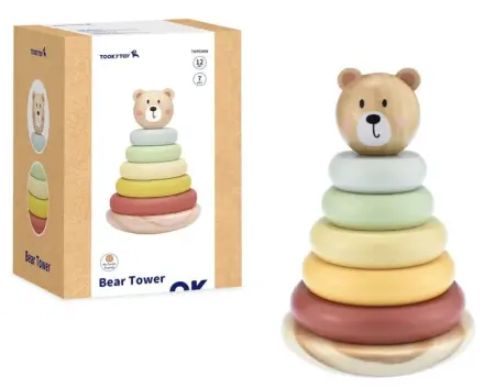 Wooden Bear Stacking Tower