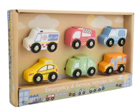 Emergency & Service Vehicles Set of Six