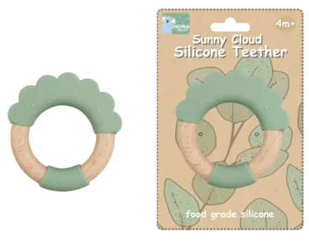 Green Cloud Silicone Teether