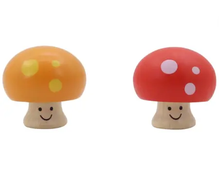 Squeaky Smiley Mushroom Set Of Two