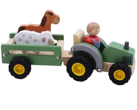 Tractor Trailer Farm Animal Green