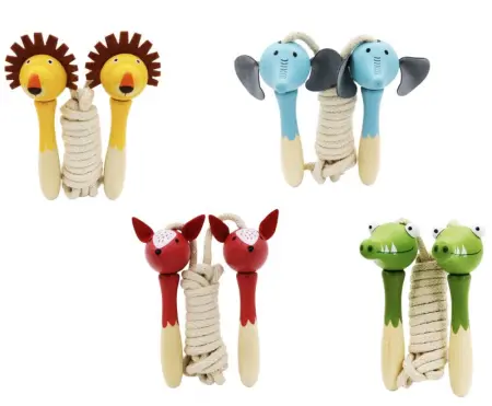 Jungle Animal Skipping Rope Set Of 4