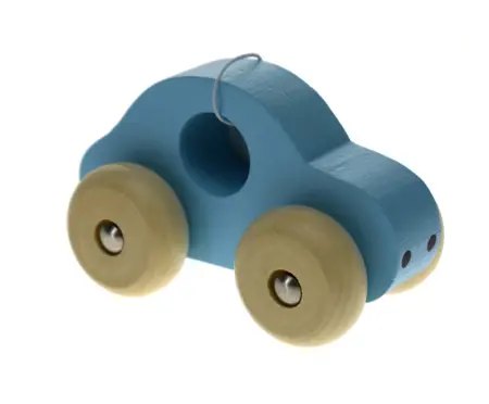 Simple Wooden Toy Car Blue
