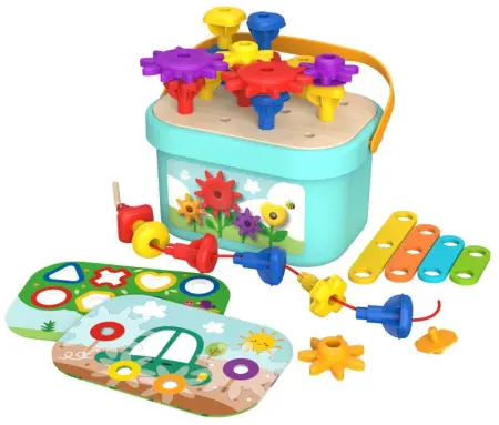 Pegs And Cogs Stacking And Lacing Set
