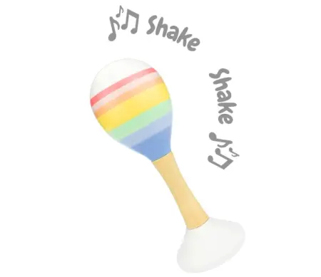 Rainbow Wooden Maraca