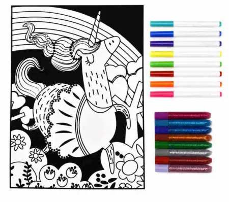 Unicorn Velvet Colouring Craft Kit