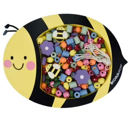 Wooden Bead Lacing Bees