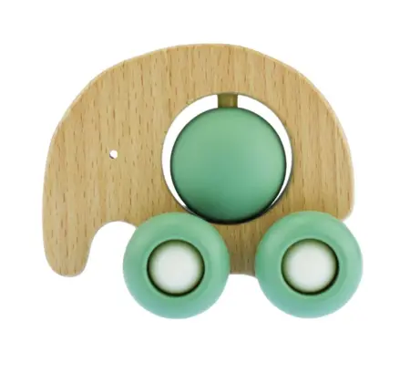 Green Elephant Silicone Push Toy