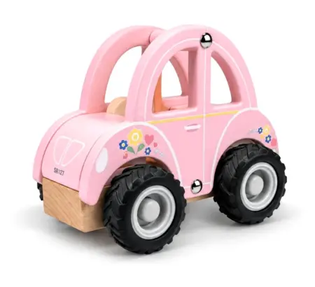 Pink Wooden Car