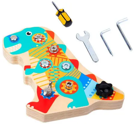 Dinosaur Bolt Screw Busy Board