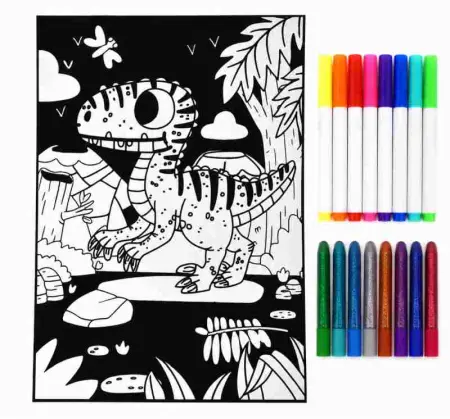 Dinosaur Velvet Colouring Craft Kit