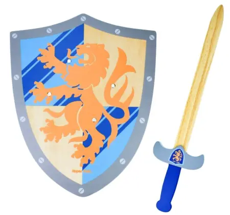 Wooden Sword Shield Lion Set