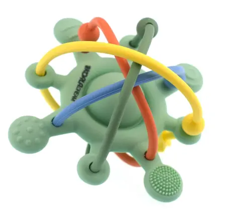 Green Sensory Space Rattle Teether