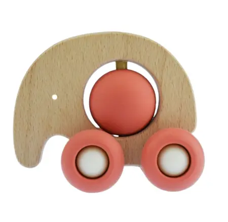 Red Elephant Silicone Push Toy